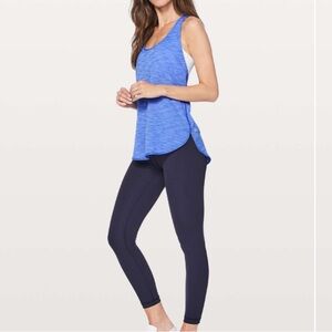Lululemon workout tank, 105 F Singlet Heathered Blazer Blue, size 4
